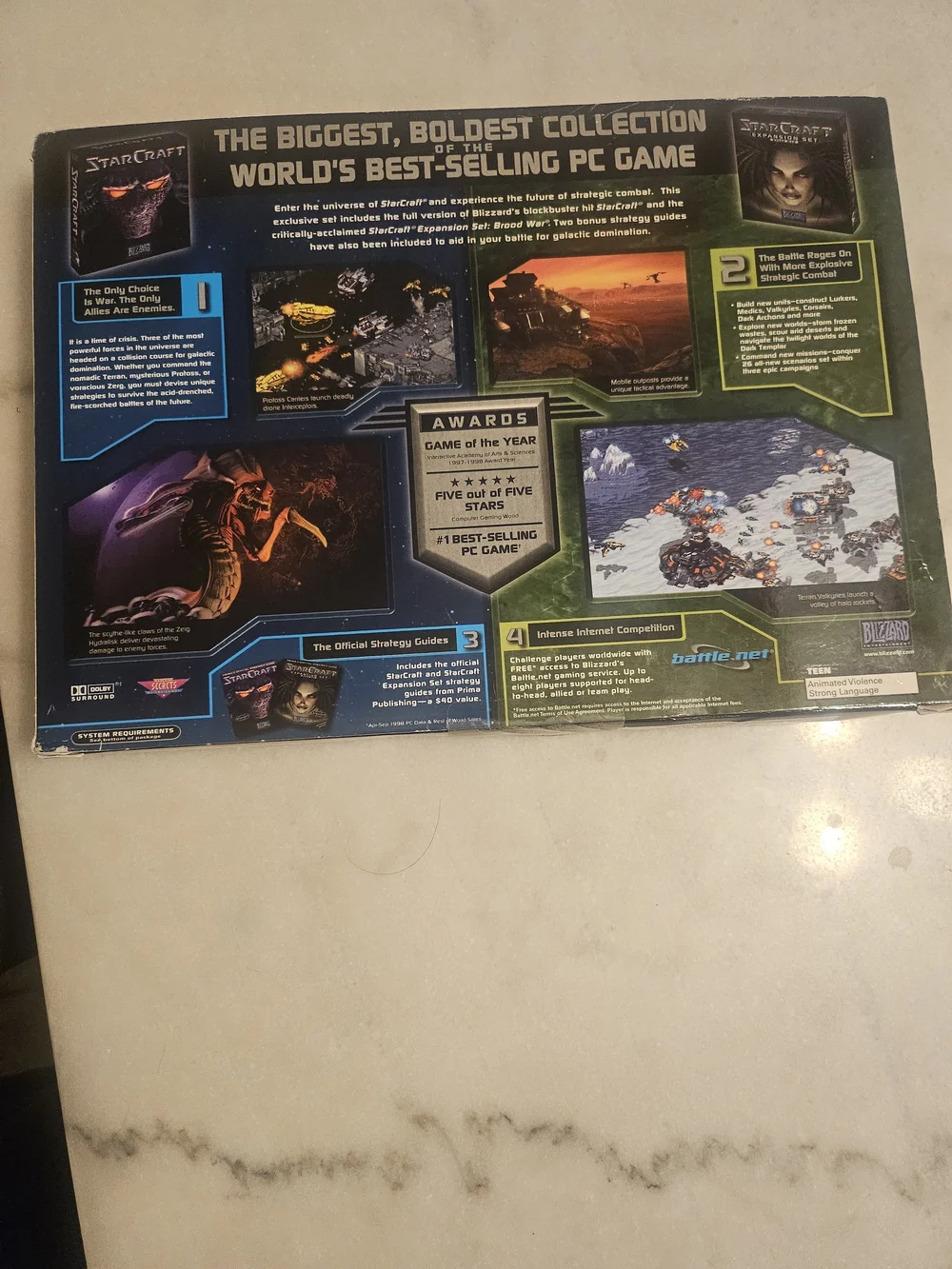 Vintage Blizzard 1998 StarCraft Battle Chest - Black Edition